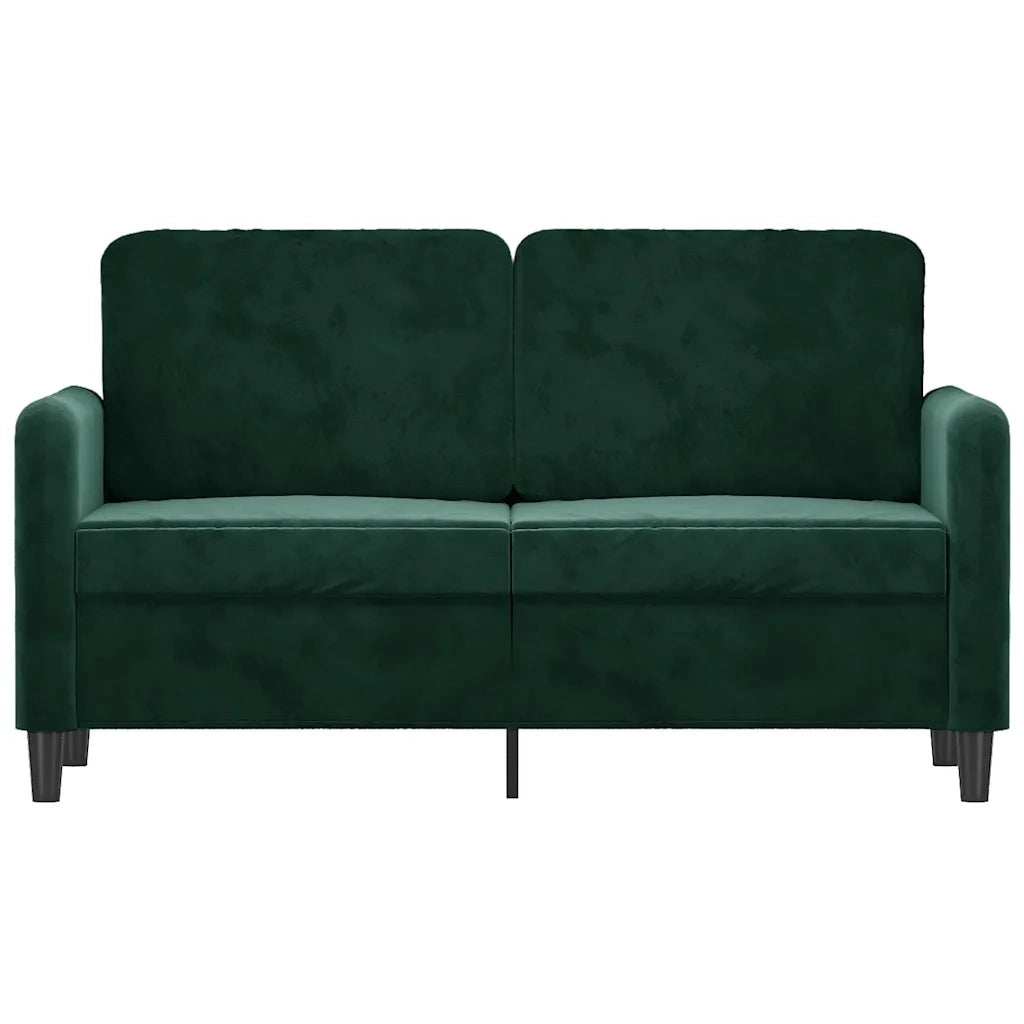 Divano a 2 Posti-Sofa 2 Posti Verde Scuro 120 cm in Velluto 494590