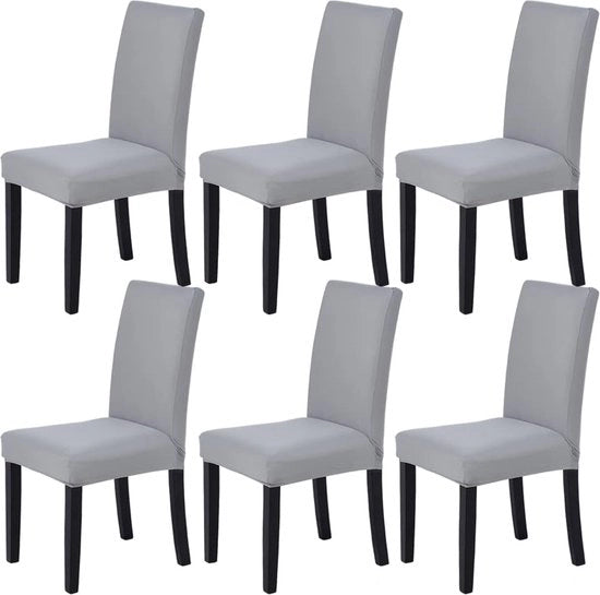 Set di cuscini elastici moderni per decorazione, matrimoni e feste - 6 pezzi grigio argento