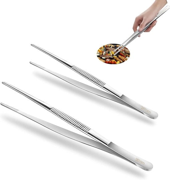 Set di Spatole da Cucina in Acciaio Inossidabile - 30 cm e 20 cm - 2 Pezzi