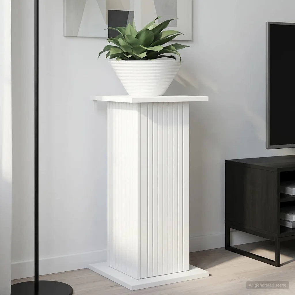 Supporto per piante Bianco Lucido 30,5 x 30 x 60,5 cm 899788