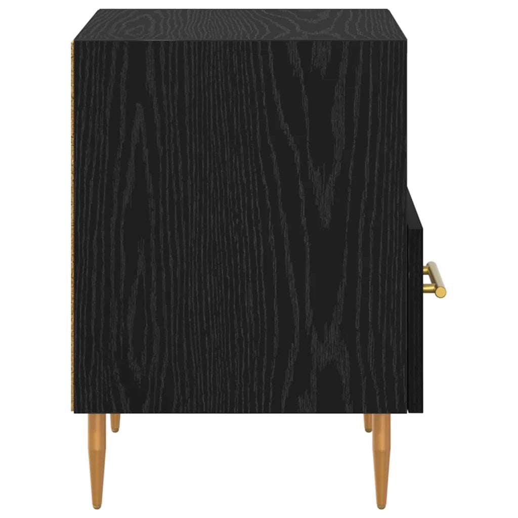 Comodino 2 pcs Nero 40 x 35 x 47,5 cm Legno multistrato 882080