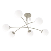 Plafoniera moderna PREGOS 6xE14 beige bianco Emibig