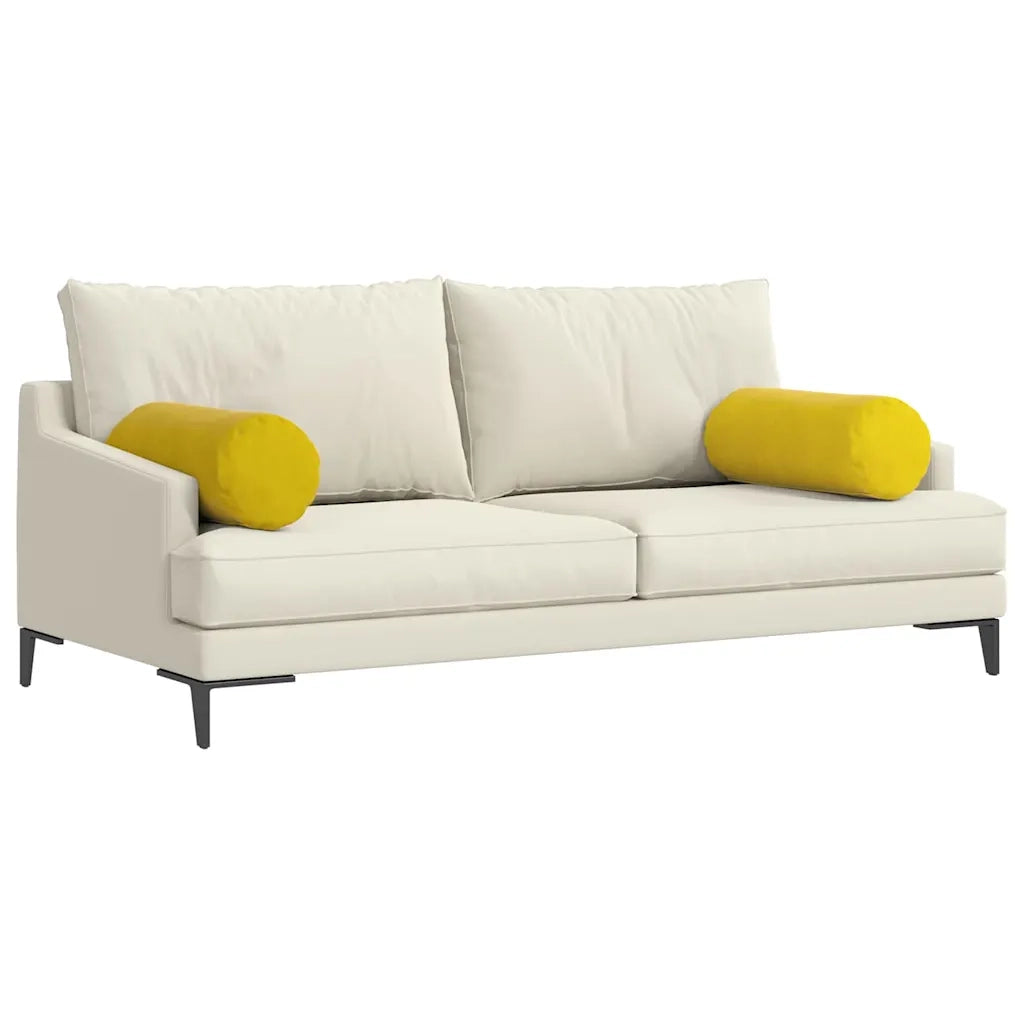 Cuscini a rullo 2 pz | Cuscini per sedie Giallo ? 25 x 70 cm Tessuto in Cords