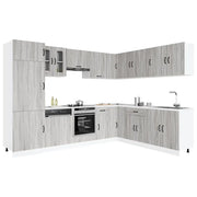 Set Mobili da Cucina 14 pz Kalmar Grigio Sonoma in Truciolato 3314977