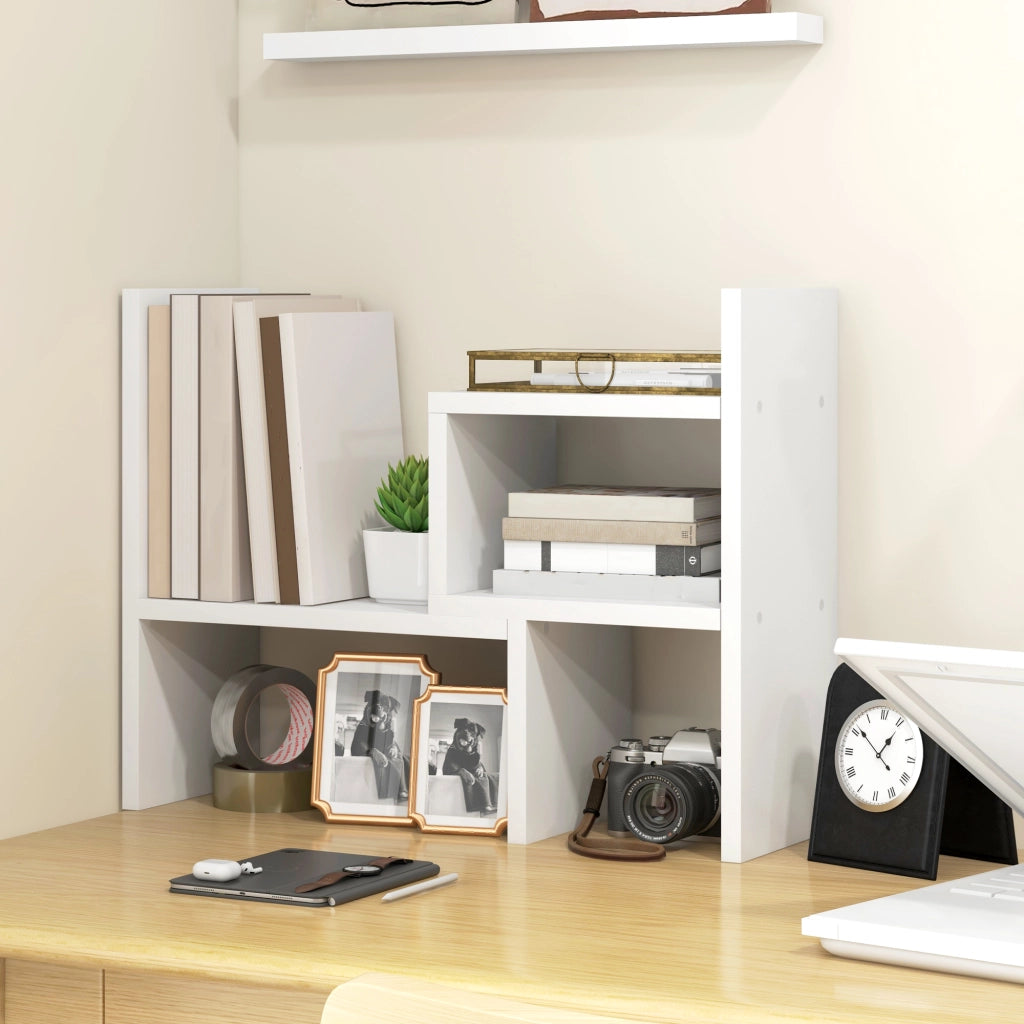 Scrivania modulare con scaffale ¨C Minimal ¨C MDF bianco 2 pezzi