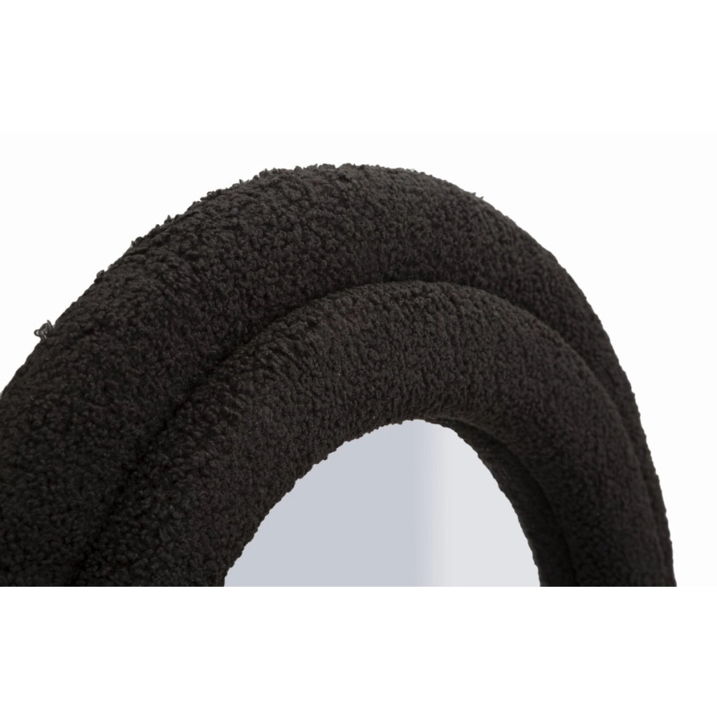 Specchio con Cornice Onda 3, Nero, MDF, 60x4x160 cm
