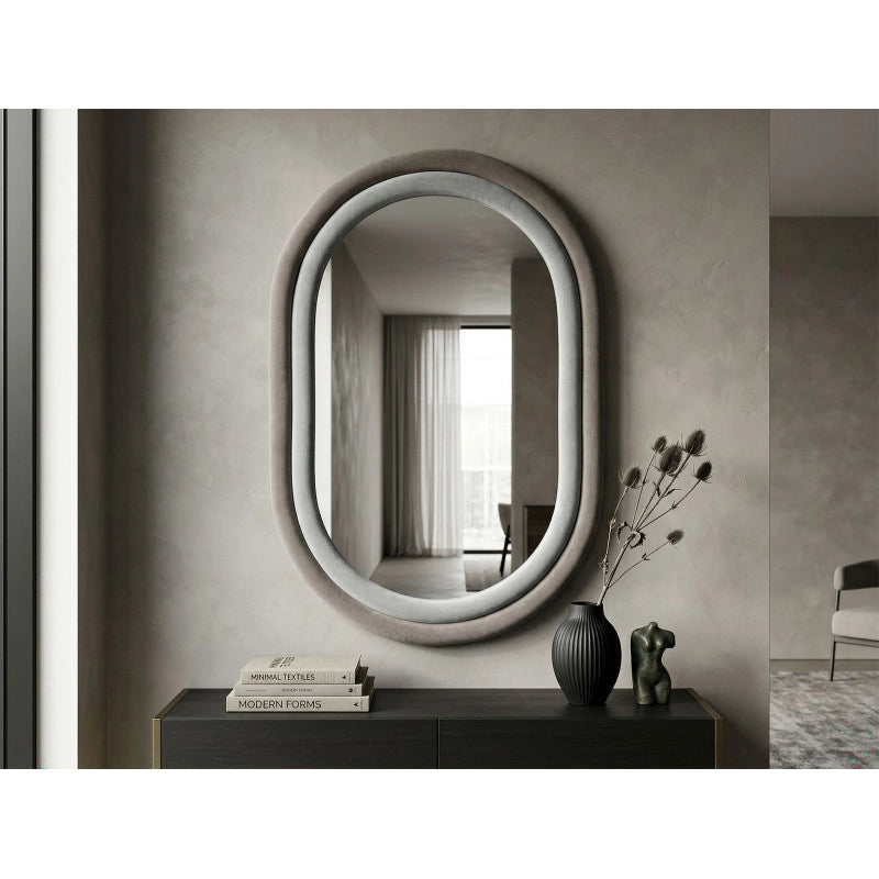 Specchio Da Muto Antony Velluto Grigio/mix cm 60x4x90