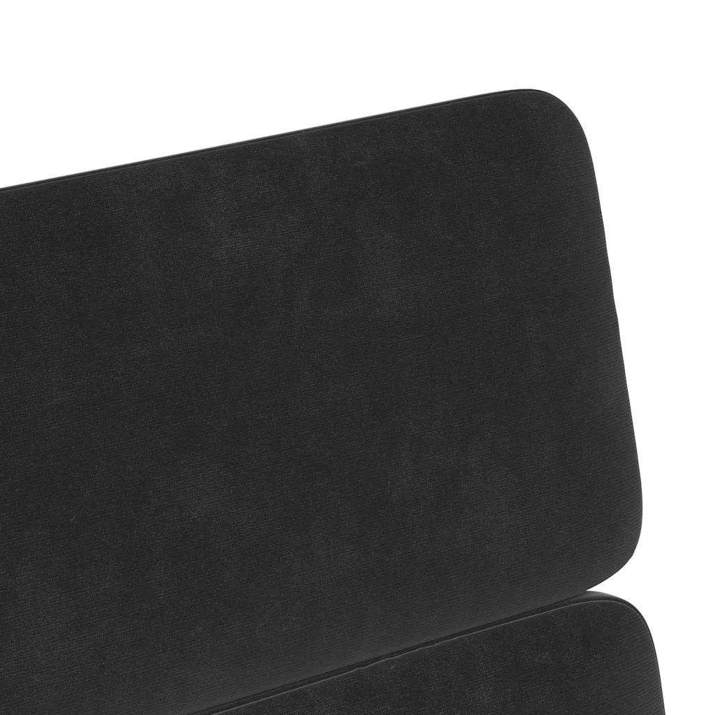 Sedie da Pranzo con Ruote 2 pcs Nero 58 x 65 x 98 cm Velluto 42017880