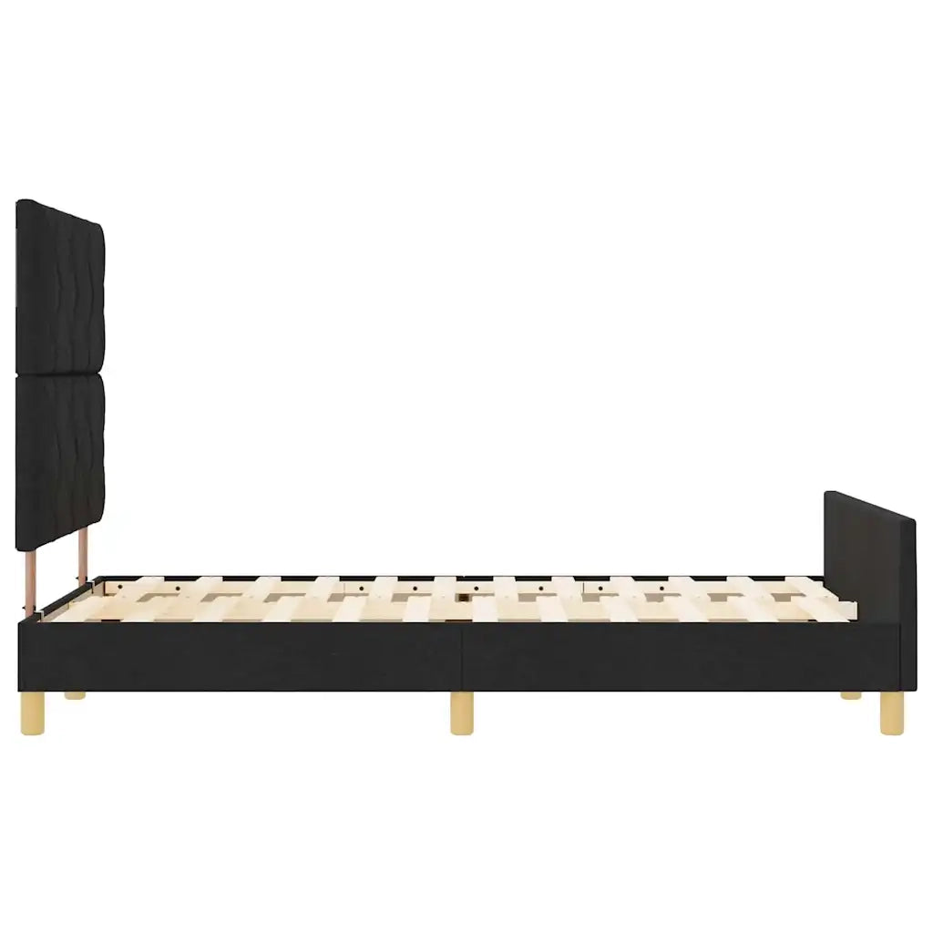Struttura del letto con testiera Nero 120 x 190 cm Tessuto 3344790