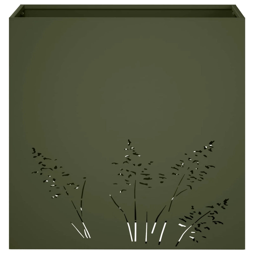 Vaso da giardino 2 pz Verde Oliva 50 x 30 x 49 cm 8005813