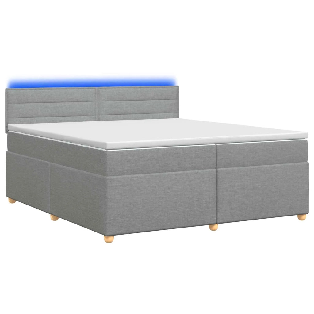 Letto box spring con materasso Grigio Chiaro 200 x 200 cm 3452492