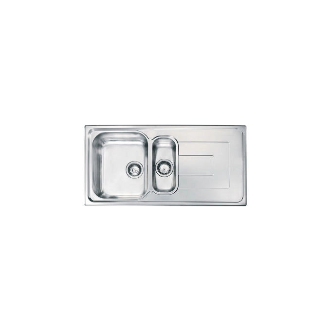 CM 010175.X2.01.2028 COMO Lavello da incasso 1 vasca e vaschetta con gocciolatoio reversibile 100 x 50 cm Sopratop Acciaio Inox Microdecoro colore Inox Antigraffio