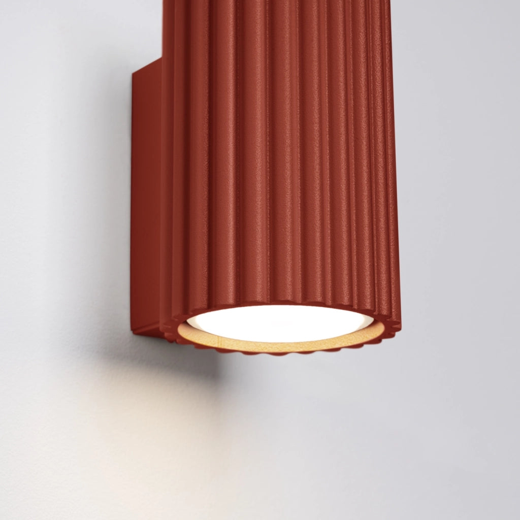 Lampada da parete KARBON 10 rosso ocra
