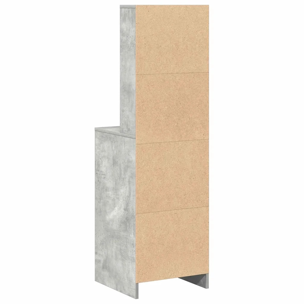 Credenza Grigio cemento 40 x 40,5 x 135 cm Legno multistrato 865076