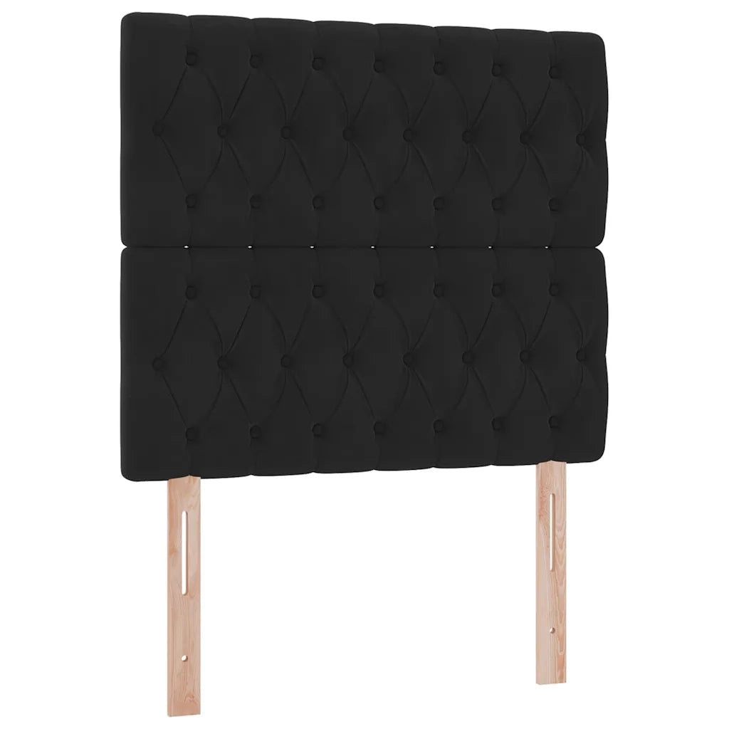 Letto con contenitore e LED con led Nero 100 x 200 cm Velluto 3372707