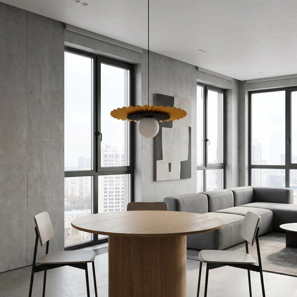 Lampada a sospensione UMBRA 1xG9 arancio nero Emibig