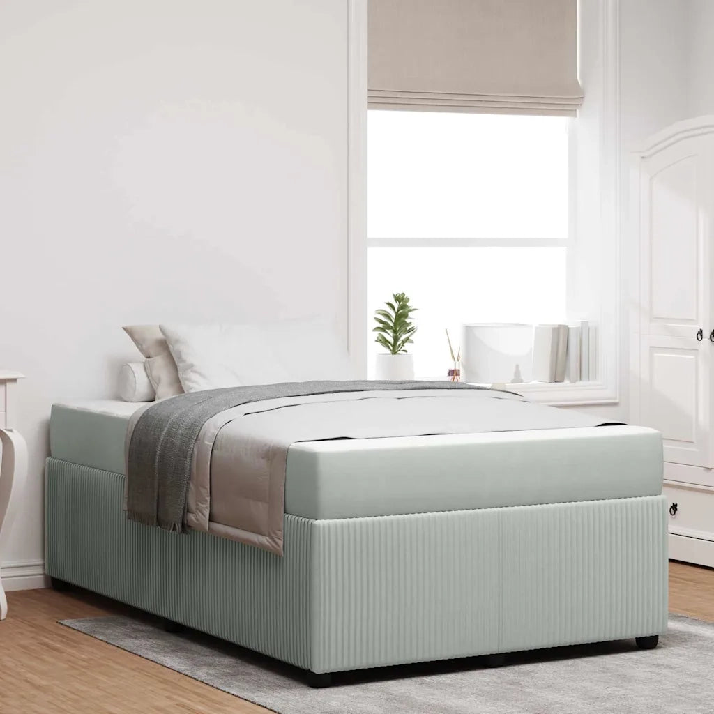Letto matrimoniale | Letto per adulti | Struttura del letto Grigio chiaro 120 x 200 cm Tessuto