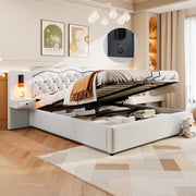 letto imbottito lino beige 180 x 200 cm