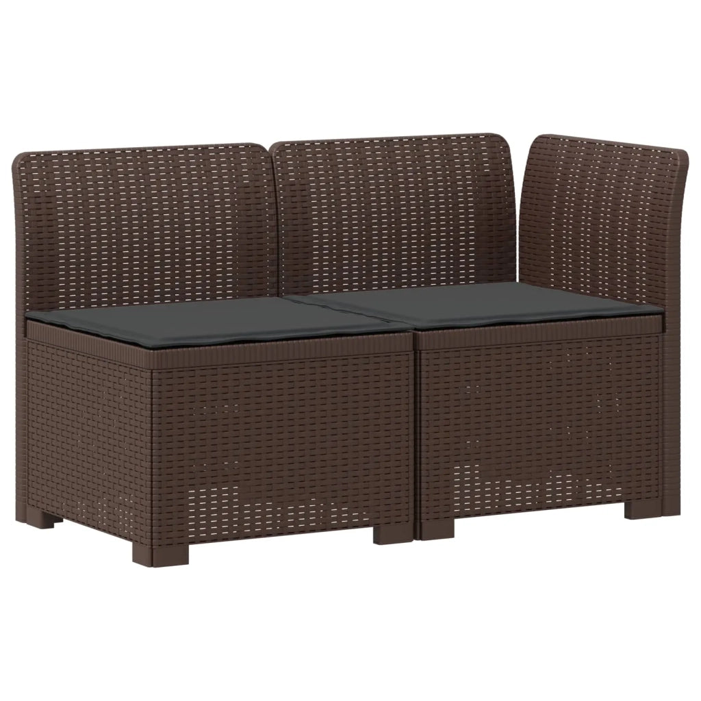 Divano da esterno-Divano da Giardino a 2 Posti con Cuscini Aspetto Rattan PP 111909