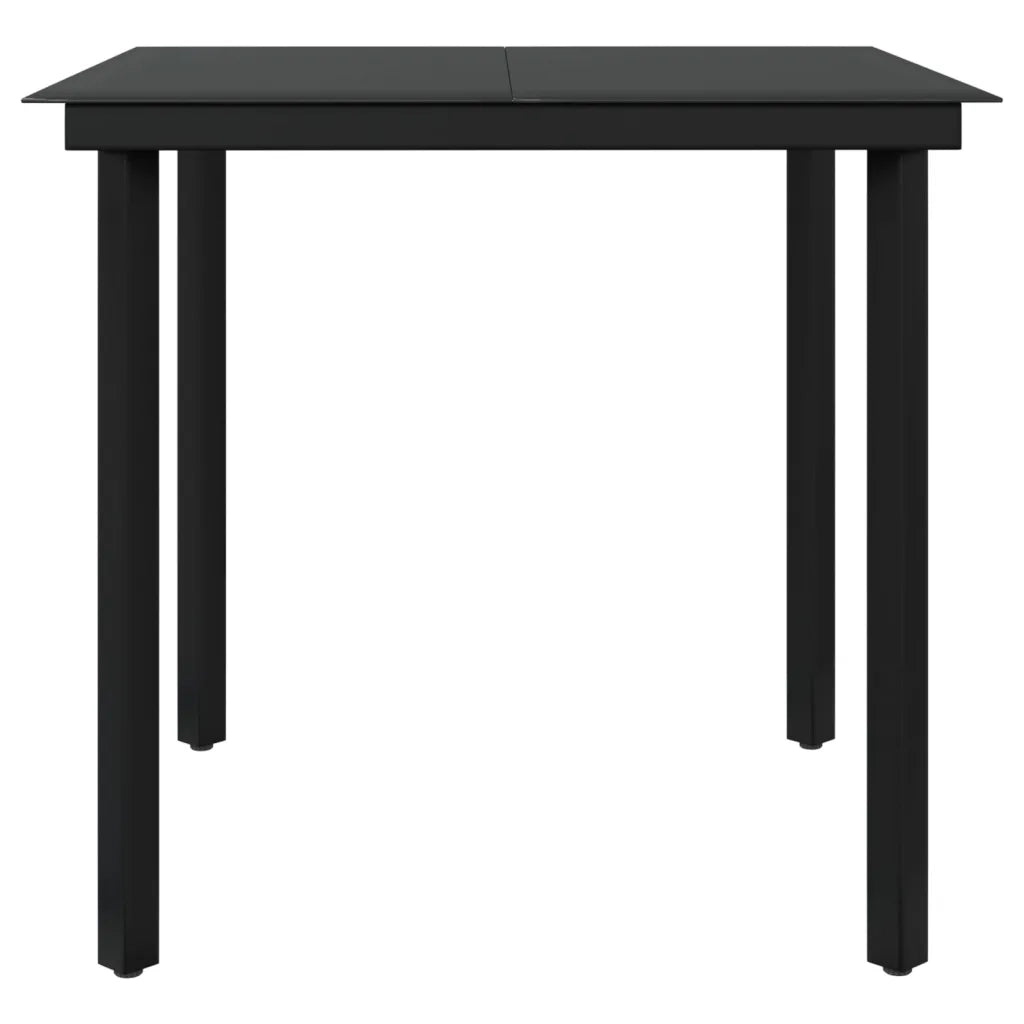 Set da Pranzo da Giardino 3 pz con Cuscini Grigio e Nero 3099335