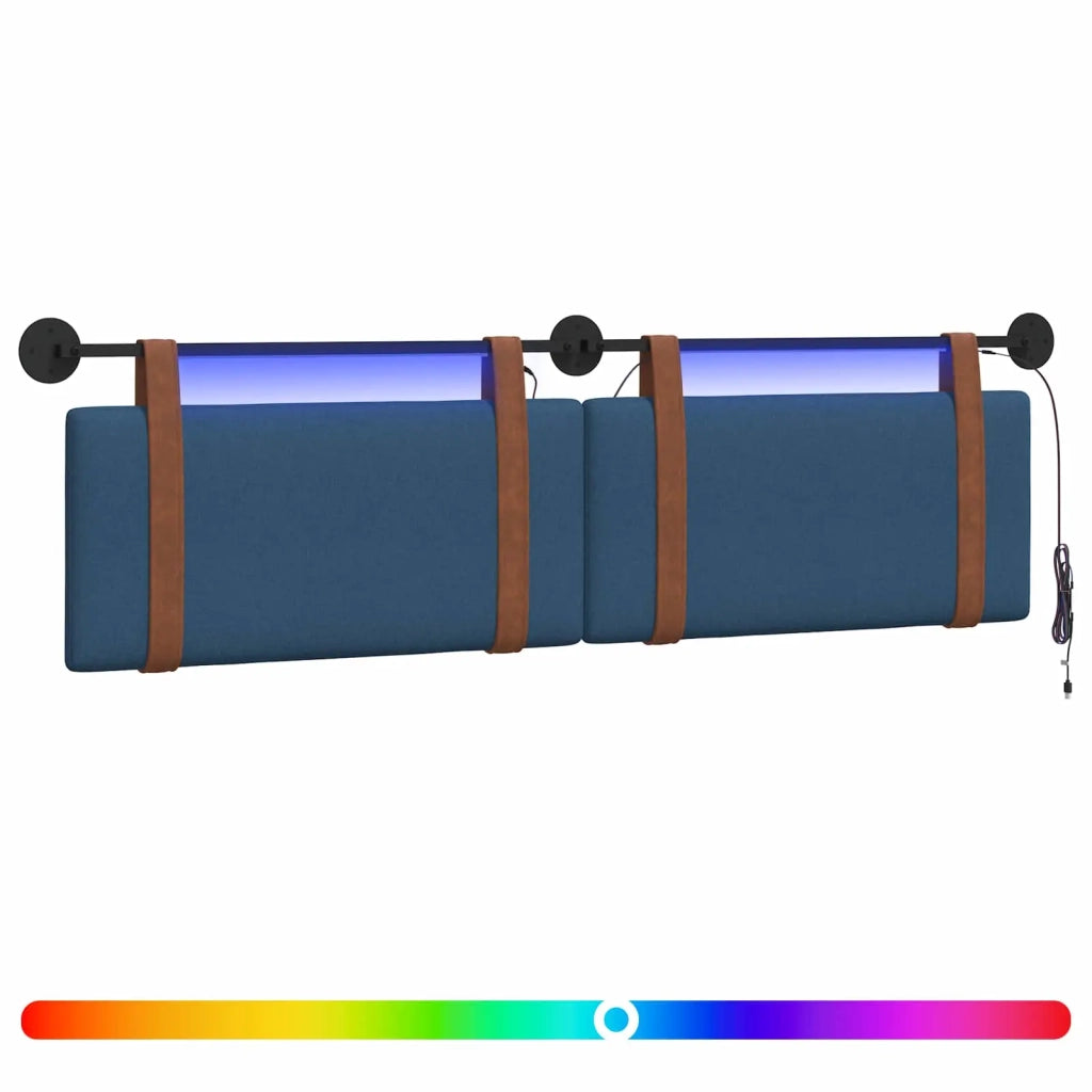 Testiera | Testata sospesa Con luce LED Blu PU Antico