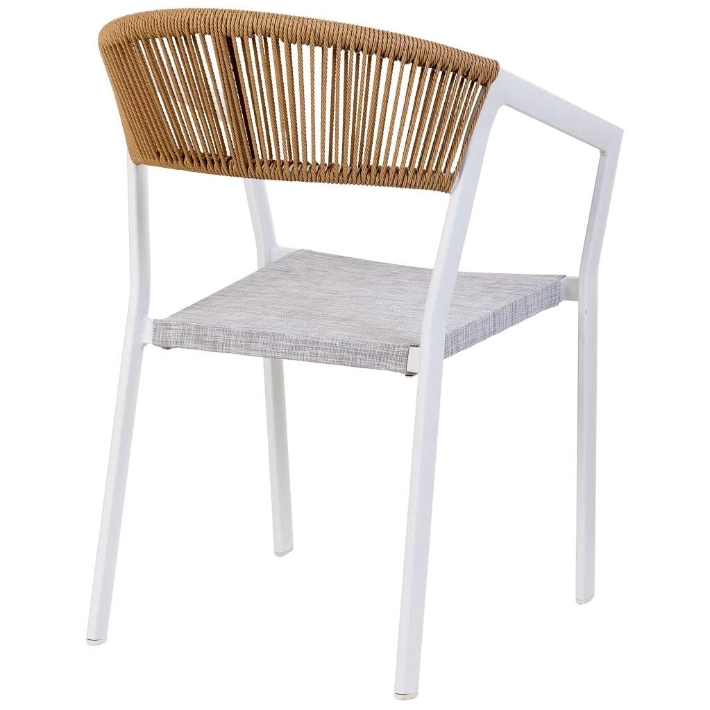 Sedia in alluminio bianca 57x62x78