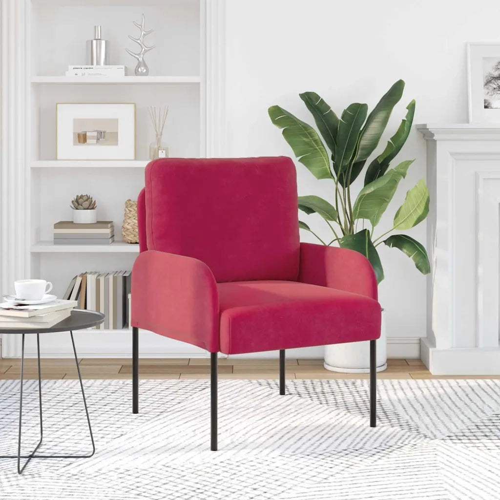 Divani con cuscino 55cm Rosso Vino Legno compensato 42023442