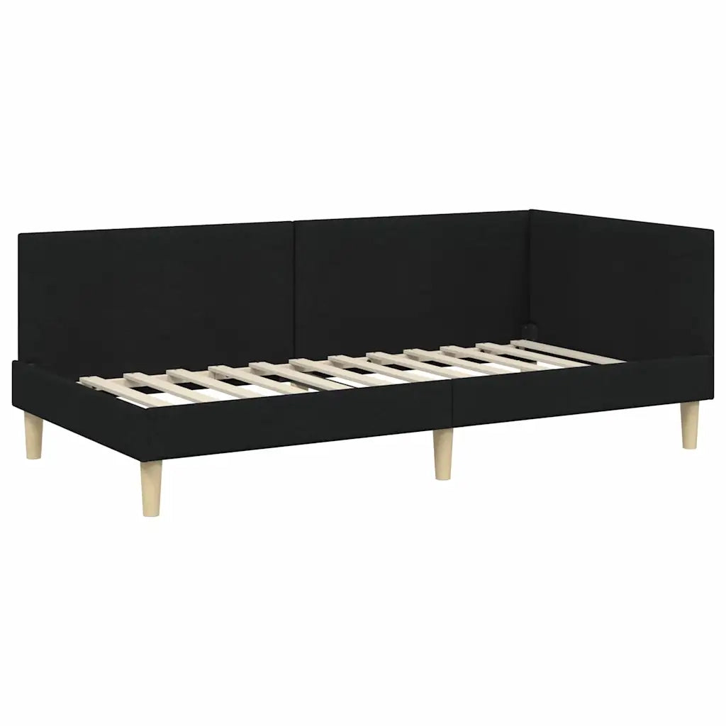 Struttura Letto Angolare con Materasso 2 pcs Verde Tessuto 3393743