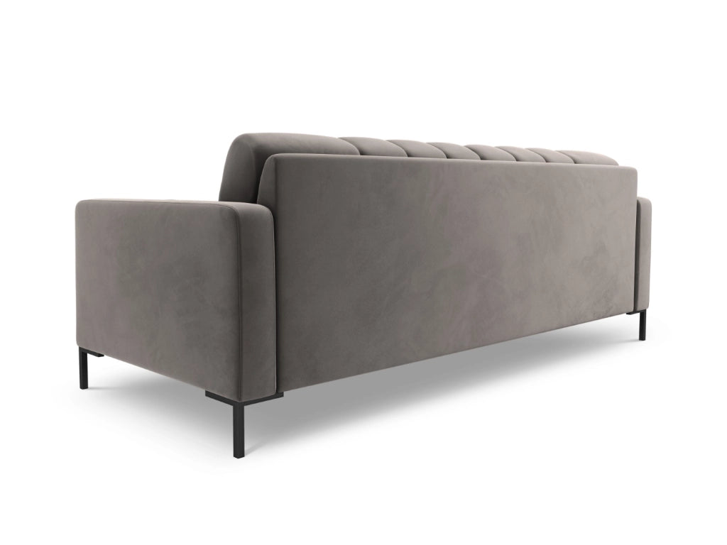 Cosmopolitan Design - Divano "Bali" 4 posti in velluto grigio chiaro 