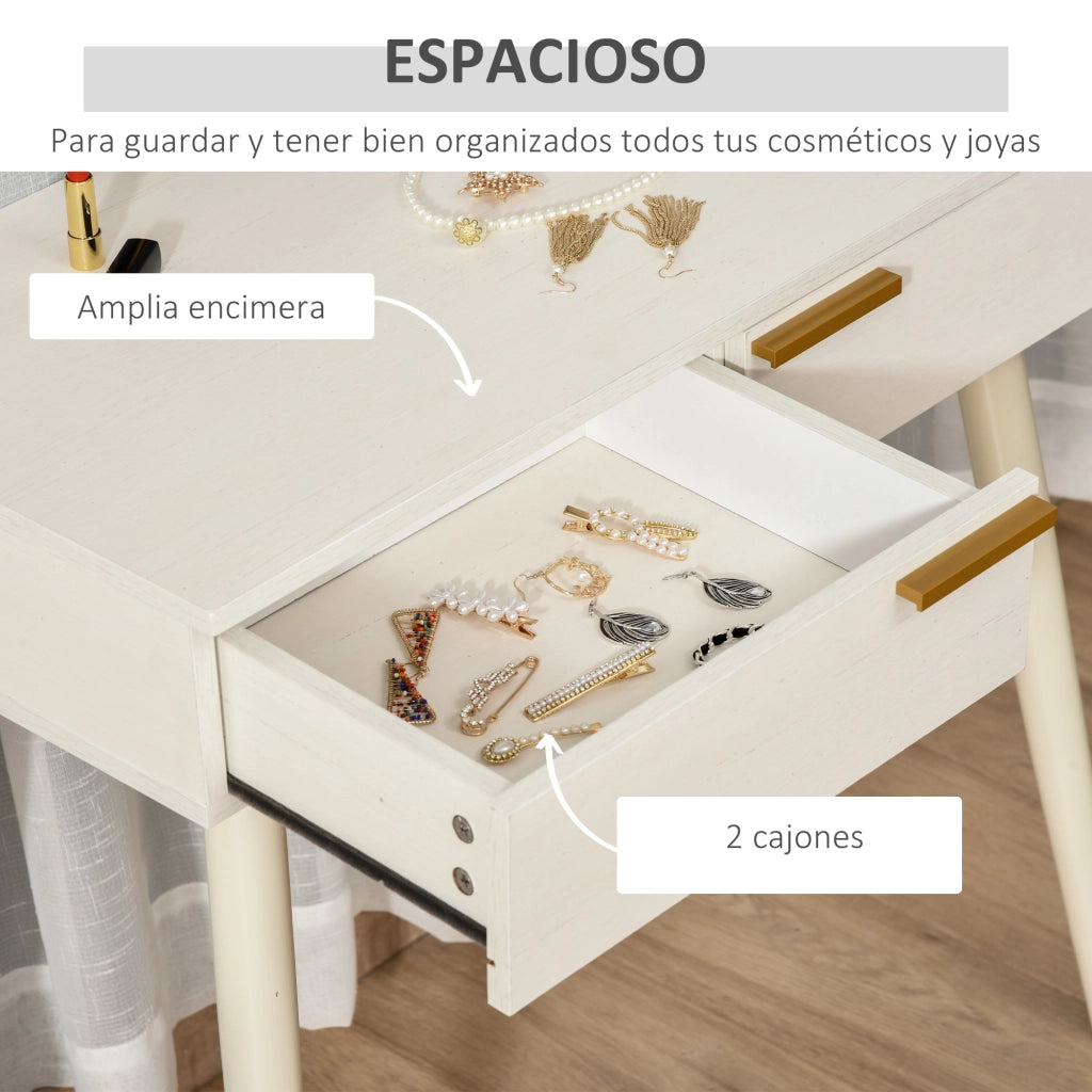 Cassettiera con specchio ¨C Minimal ¨C 80x40x123 cm bianco