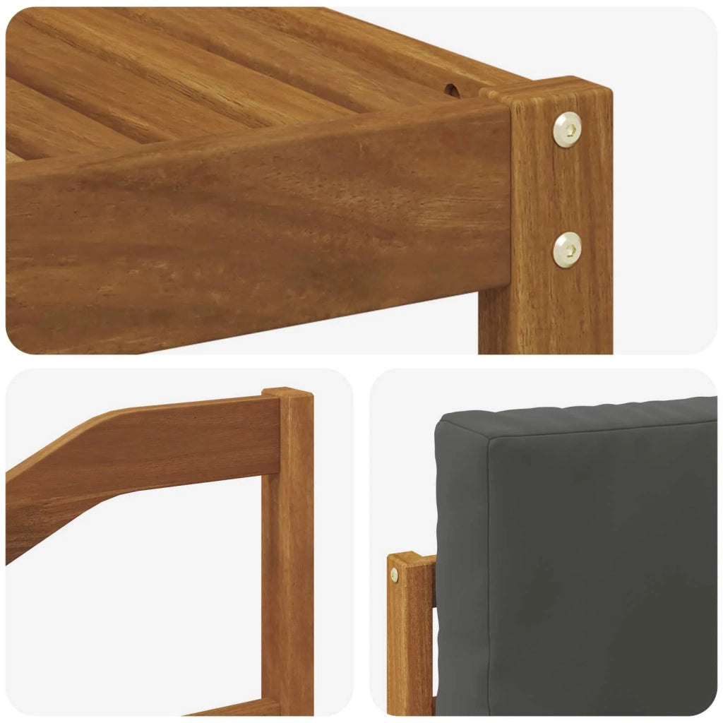 Set di divani da esterno con cuscino 6 pcs Naturale e Antracite 3366025