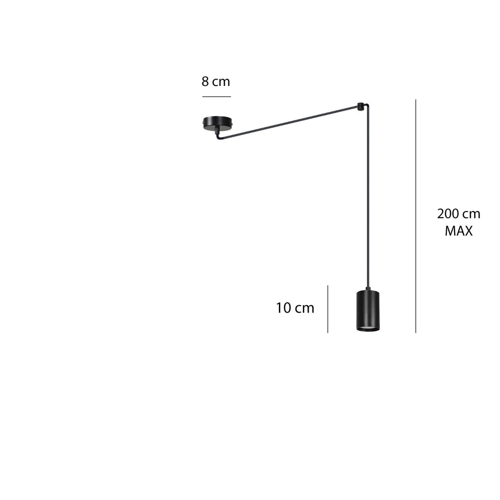 Emibig Traker lampada a sospensione nera GU10 1 luce