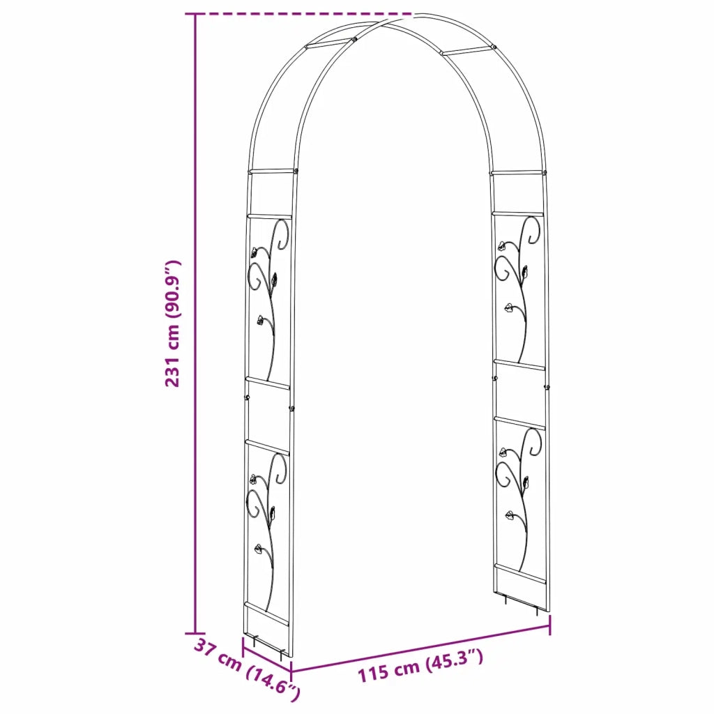 Arco da Giardino Floreale Verde 115 x 37 x 231 cm CFW5326474