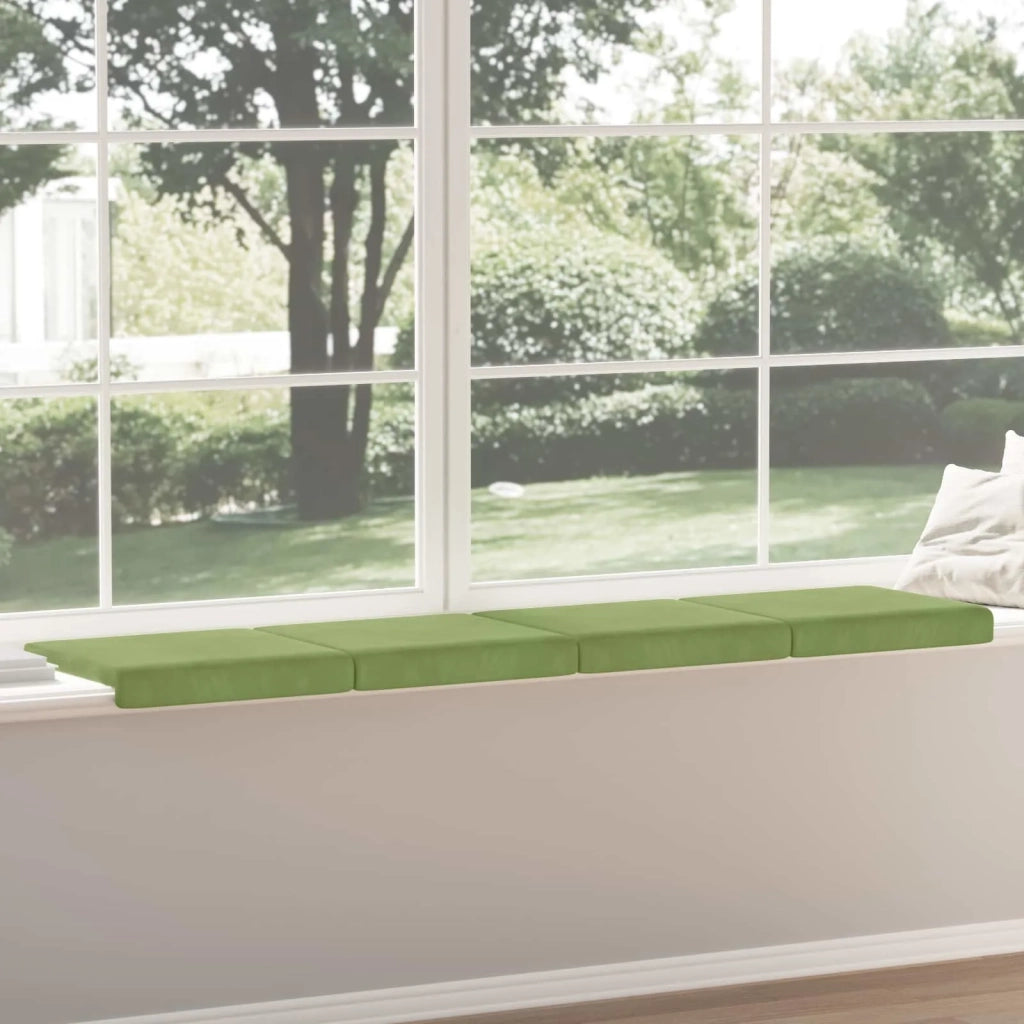 Cuscino per panchina 4 pcs Velluto Verde chiaro 42043101