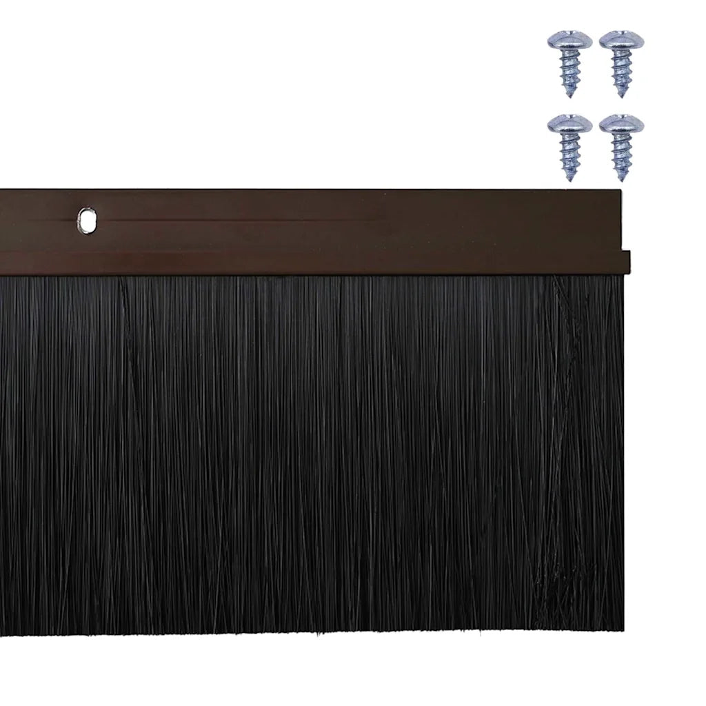 Spazzole per porte a vite 12 pcs Marrone 100 cm 42019449