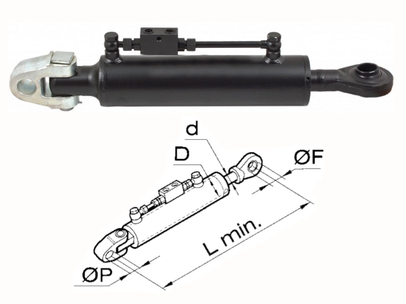 Braccio 3 punto idraulico Cermag per trattori LAMBORGHINI lunghezza 450-680 mm - 50802