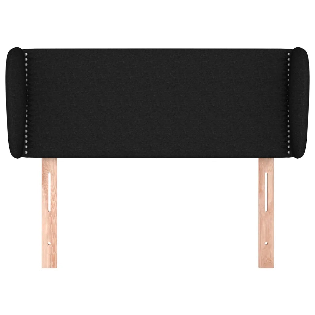 Testiera ad Orecchio Nera 93x23x78/88 cm in Tessuto 3116988