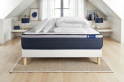 Pacchetto letto completo - Materasso 140x200cm + Box spring con doghe (kit) + 2 cuscini + Piumino - Actiflex Max