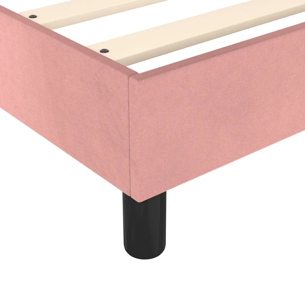 Struttura Letto a Rete a Molle Rosa 90x190 cm in Velluto 3120747