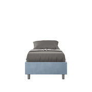 Letto 1 Piazza e Mezzo Sommier 120x200 cm con Rete Azelia Azzurro