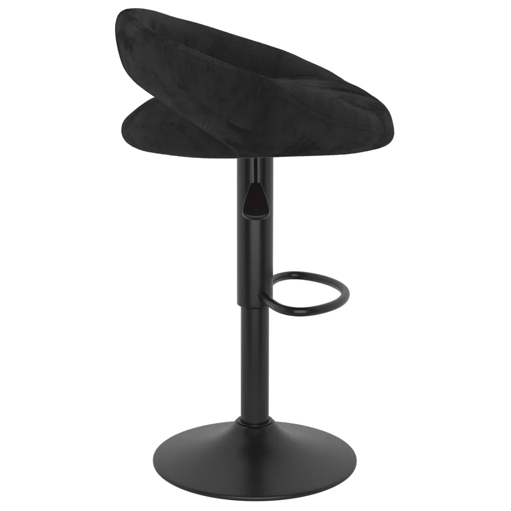 Sgabelli da Bar 2 pz Neri in Velluto 333266