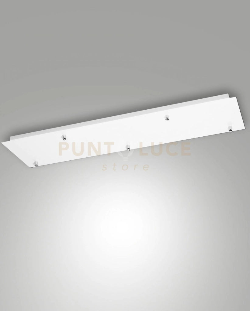 3481-54-102 EDISON MONTATURA BIANCA RETTANGOLARE 5 FORI 90x25cm