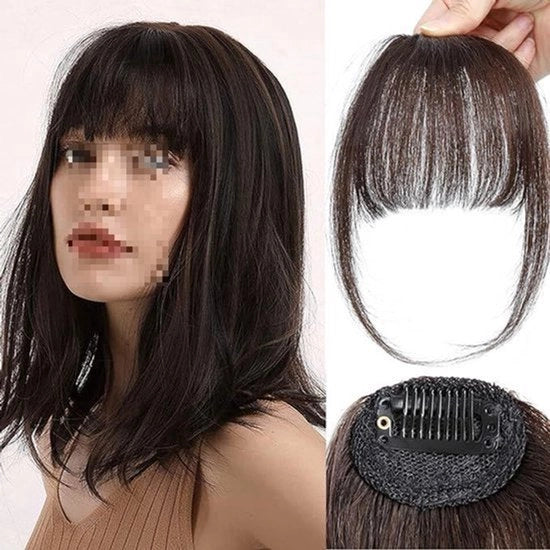 Parrucca artificiale per donna con ciuffo e baffi | 25 cm capelli frontali con barba | Capelli sottili per simulare capelli naturali per COS