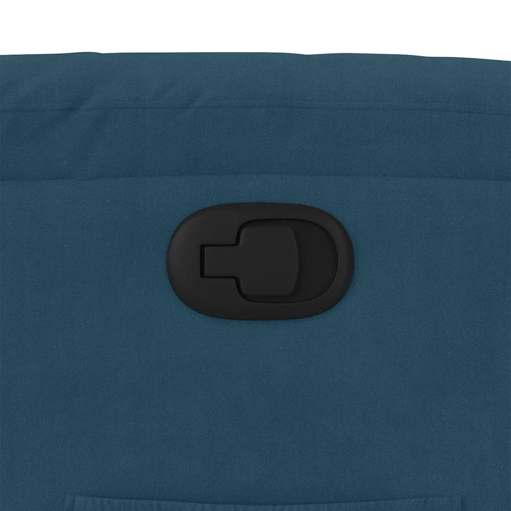 Poltrona Reclinabile Blu in Velluto 373510