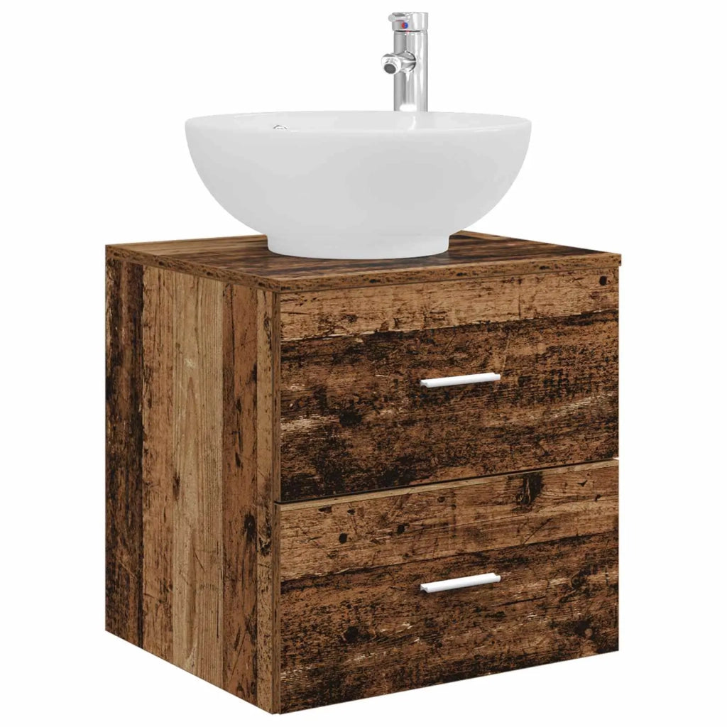 Set di mobili per il bagno 4 pz Legno antico 3406949