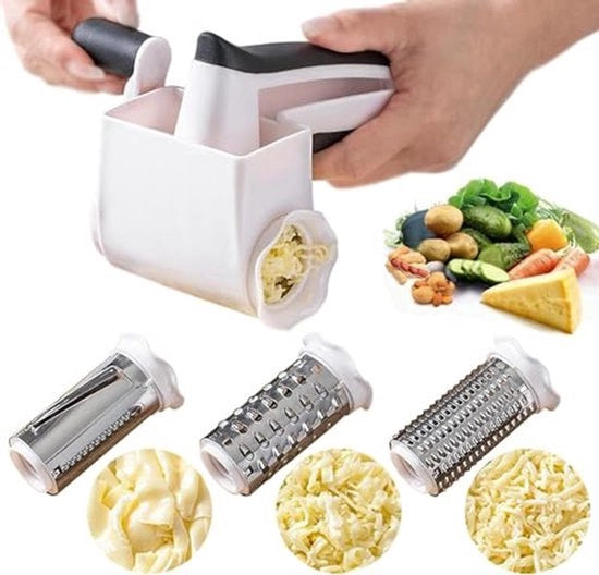 Set di raspati rotondi per verdure e frutta, manuale, con molle per noci e formaggio parmesano