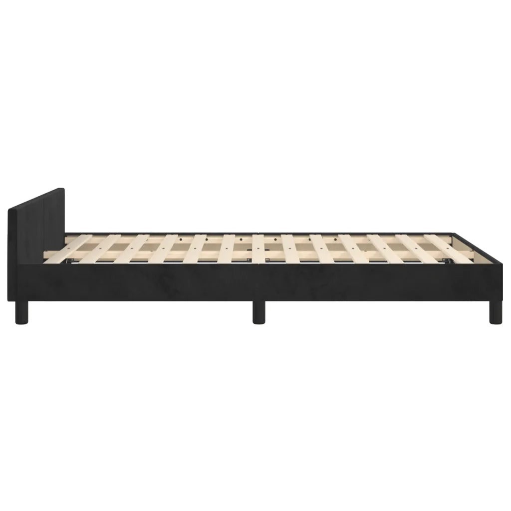 Giroletto senza Materasso Nero 120x190 cm Velluto
