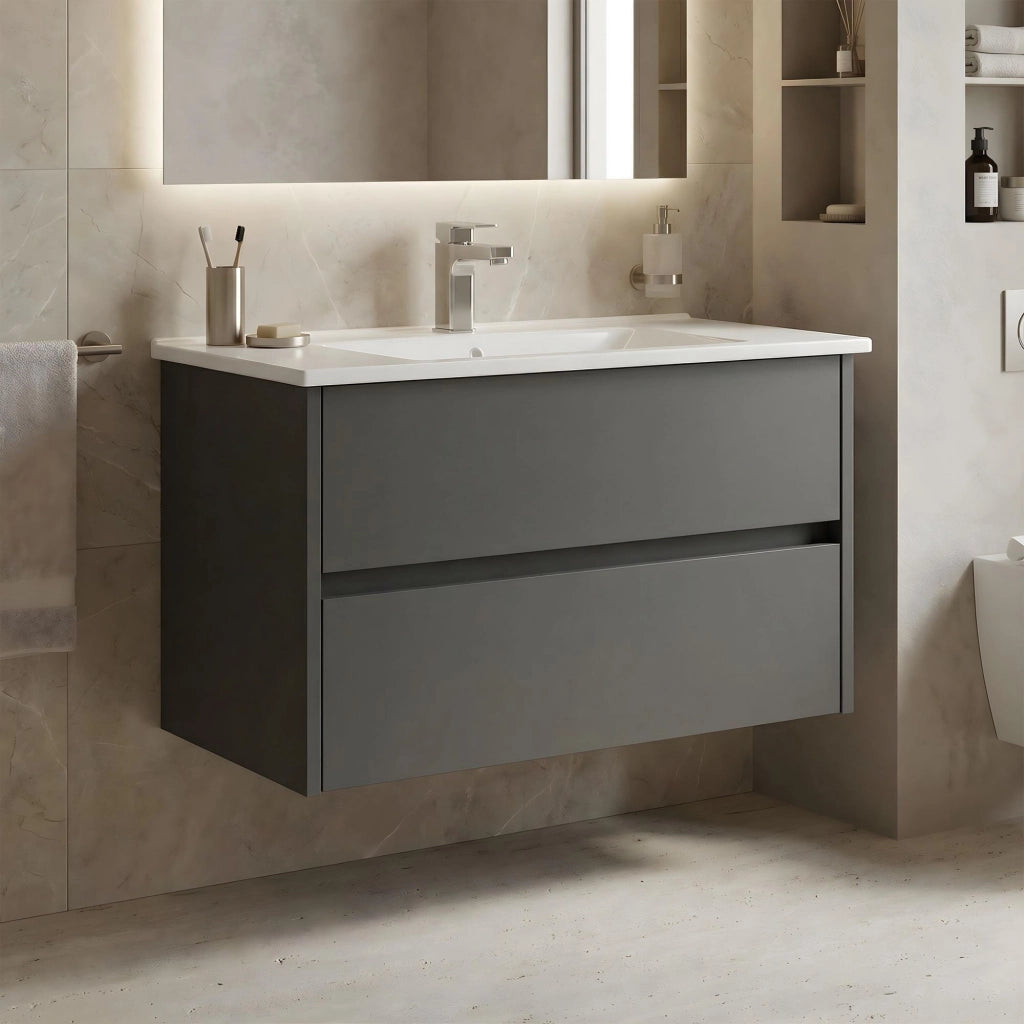 Mobile lavabo "Arno 85" - 85 x 45 x 52 cm - Antracite