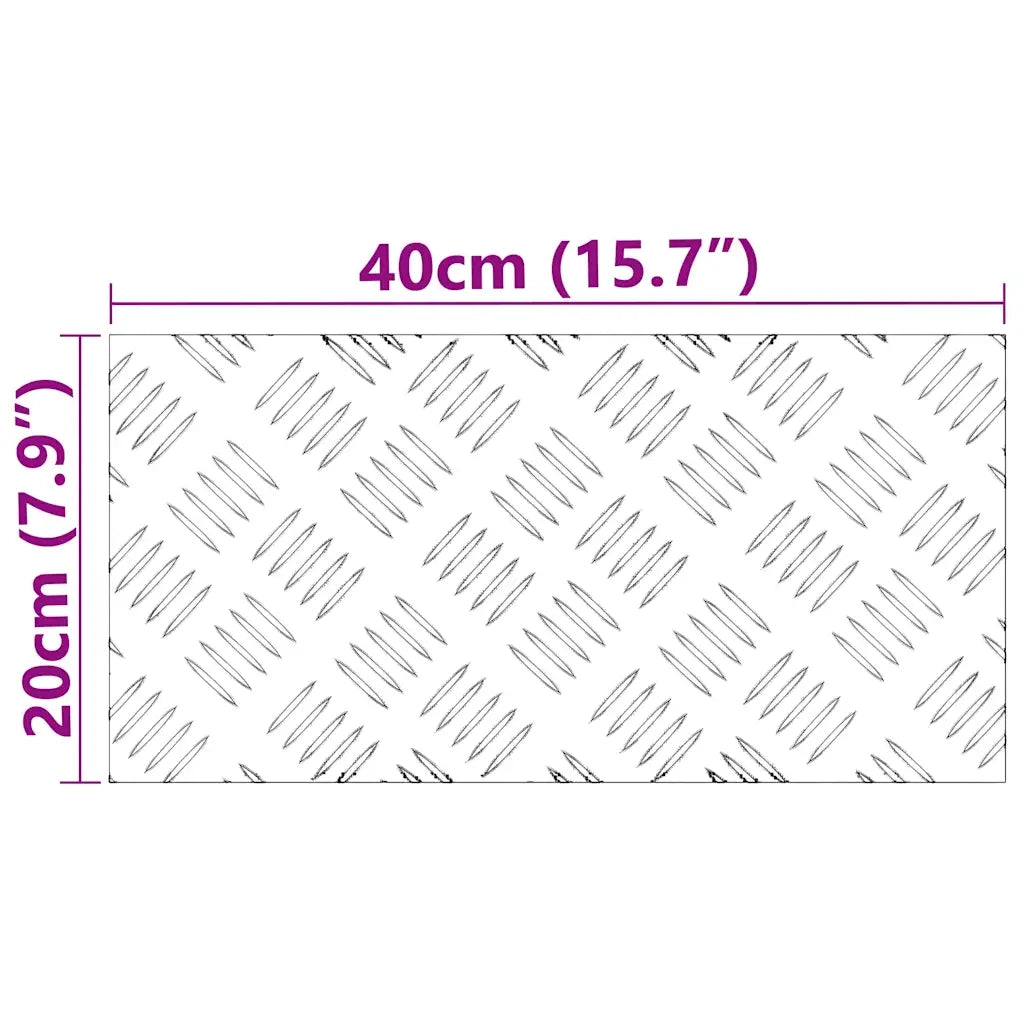 Gradini per Scale 4 pcs Argento 40 x 20 cm Alluminio 4104246