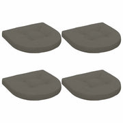Cuscini per Sedia in 4 Pezzi 4 pz 100% Poliestere Grigio 945291